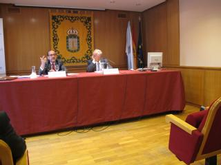 Javier Borrego y José Luis Seoane, presidente de la Audiencia Provincial de A Coruña
